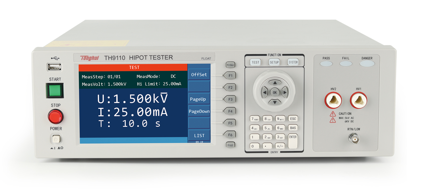 TH9110系列 大功率耐压绝缘测试仪 — AC 5kV/100mA 500VA 崩溃电压测试