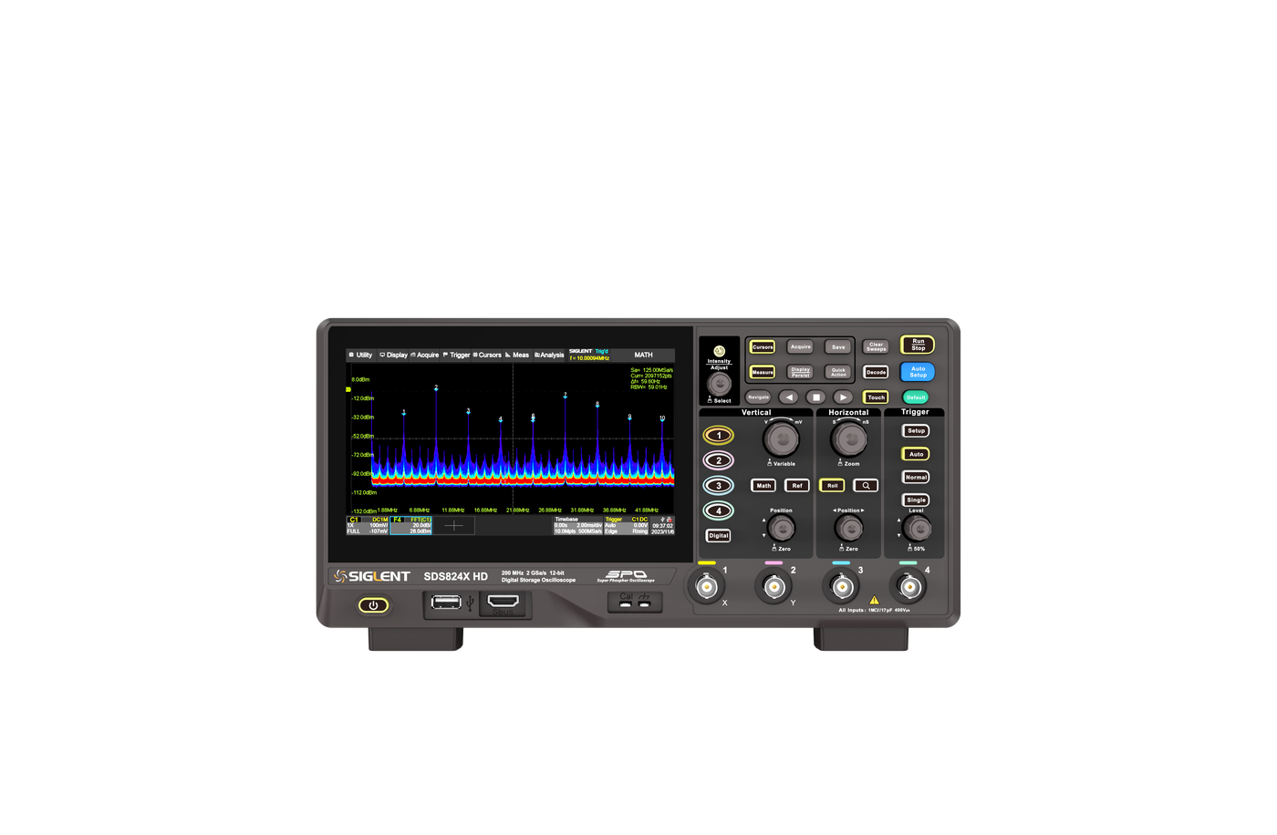 SDS824X HD 四通道200M带宽高分辨率数字示波器（12-bit）-苏州朝赢-厂家授权