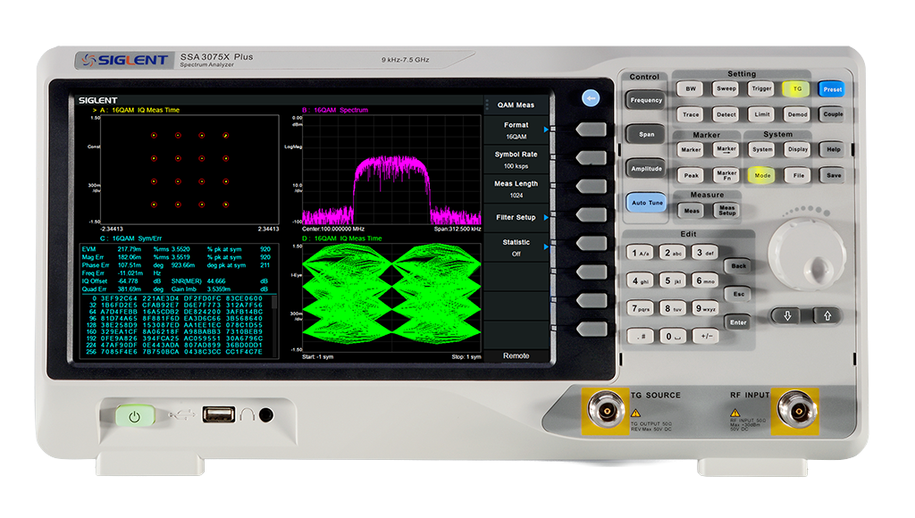 SSA3000X Plus系列频谱分析仪 9kHz-7.5GHz 全频段覆盖 标配跟踪源 鼎阳授权代理 苏州朝赢