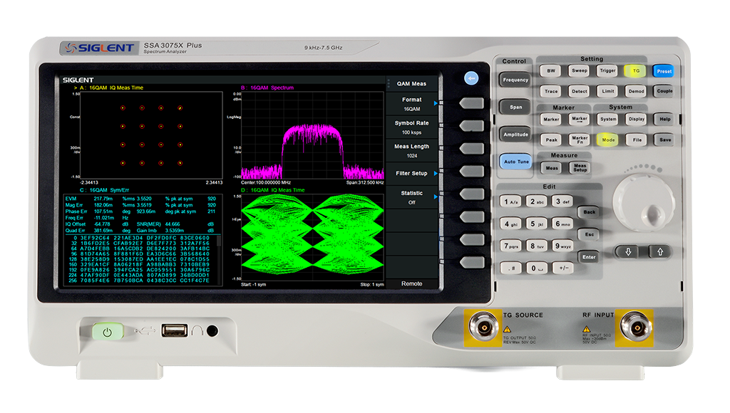 SSA3000X Plus系列频谱分析仪 9kHz-7.5GHz 全频段覆盖 标配跟踪源 鼎阳授权代理 苏州朝赢